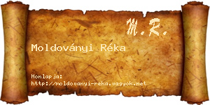 Moldoványi Réka névjegykártya